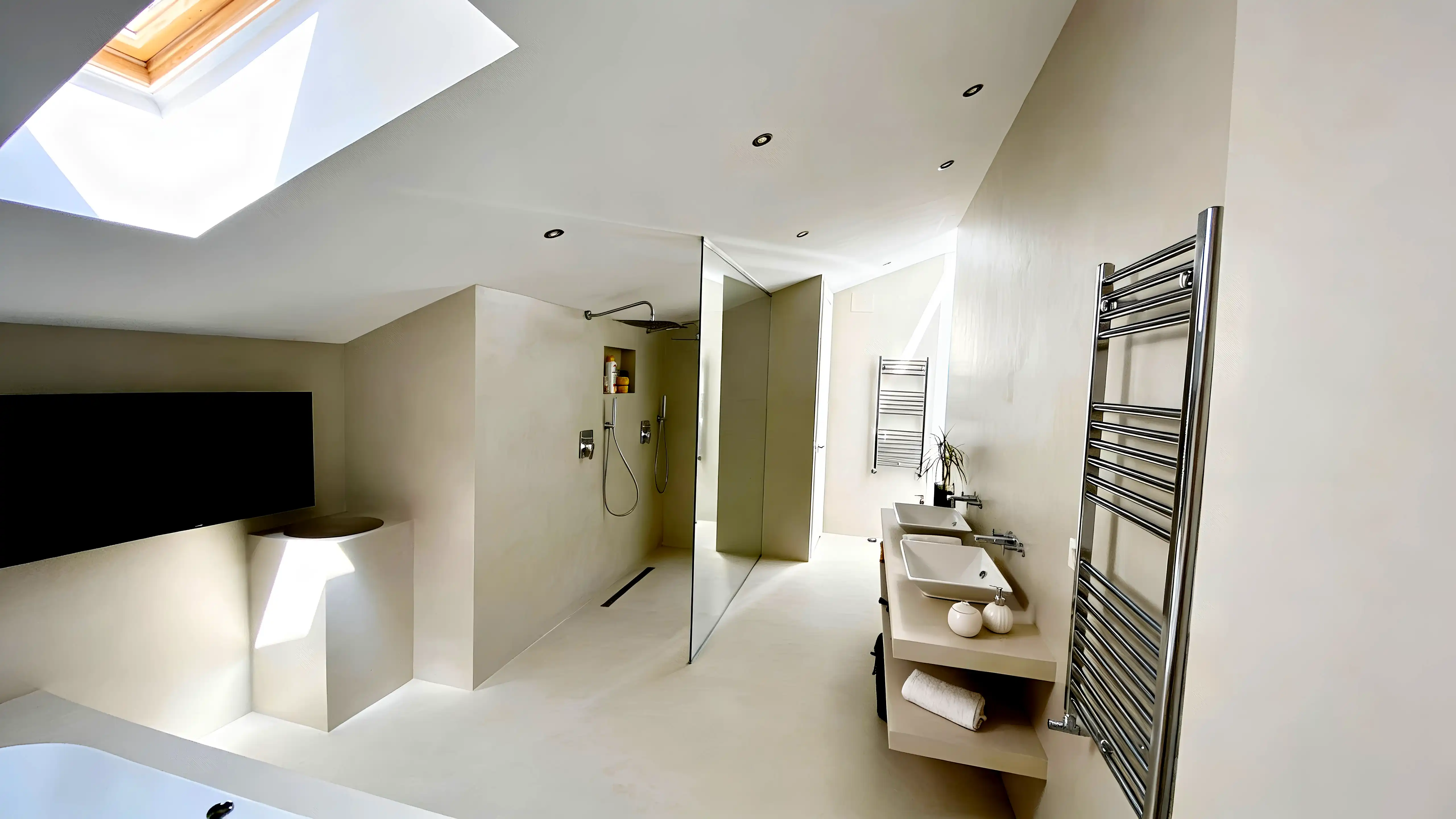 Baño con microcemento de alta calidad